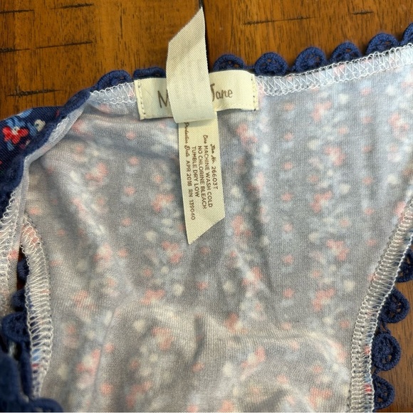 Matilda Jane Beyond the Horizon Blue Floral Racerback Tank Top, Size Medium - Picture 9 of 9